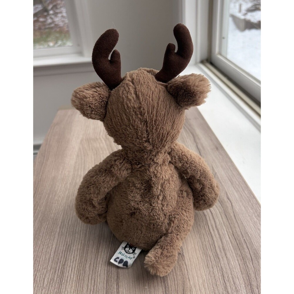 Jellycat Bashful Reindeer Brown & White Plush Stuffed Animal Retired Medium CPA - Picture 3 of 10
